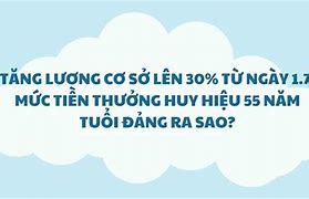 Mức Tiền Thưởng 55 Tuổi Đảng